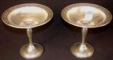 310 - Pair of Sterling Compotes, Strasbourg Pattern, 6.25 in T.
