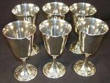 308 - Matching Set of goblets, sterling, Strasbourg Pattern.
