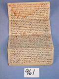 961 - Letter beginning with - This indenture made and entered into this 11th Day of October, 1852, John L. Tisdall, Abner Precott and Mark Precott etc.