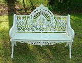 706 - Pair of Cast Iron Victorian Benches, 41 in. T, 50 in. L, 19 in. D.