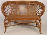 341 - Signed Hayward Wakefield Love Seat in original finish, mint condition, ca. 1890.