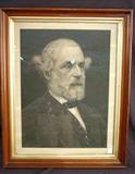 210 - Steel Engraving of R.E. Lee, pat. Dated 1876 - in original frame, 24 x 30.