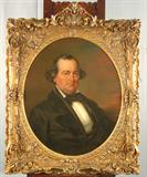 20 - Oil on Canvas, Portrait of Horace P. Brown, 1801 - 1883, Atlanta Ga., was cousin of Joseph E. Brown, governor of Georgia during The Civil War, governor's personal assistant.