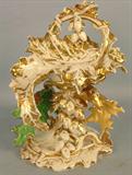 40 - Old Paris Grape Dish, 10in. T, 8in. W, ca. 1850.