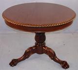 462 - Large Mahogany Acanthus Carved Claw Foot Breakfast Table with gadrooned edge top, 36in. W, 30in. T, ca. 1880.