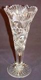 361 - Brilliant Cut Glass Trumpet Vase, 11in. T, 5in. Dia. Ca. 1890.