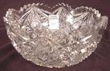 365 - Brilliant Cut Glass Bowl, 4in. T, 8in. Dia., beautifully cut, ca. 1890.