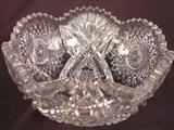371 - Brilliant Cut Glass Bowl, 4in. T, 8in. Dia., ca. 1890.