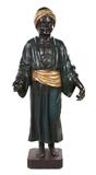 122 - Life-size 19th Century carved and paint decorated wood figure of a black-a-mour, 5ft. 3in. T.