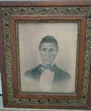 650 - Pair of African American Man and Woman Portraits in Oak Frames, ca. 1890.