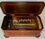 135 - 15 Cylinder Inlaid Music Box with bells 7 drum.