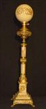 119 - Rare Empire Revival Banquet Lamp, gilt bronze, 55in. T, 13in. W. at base, ca. 1880