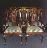 120 - Set of 8 Mahogany Chippendale Dining Chairs.