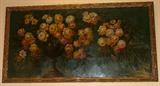 129 - Oil on Canvas of Roses, signed.