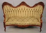 110a - Rosewood Rococo Parlor Sofa by J.H. Belter, rosalie with grapes, 38in. T, 62in. W, 20in. D, ca. 1855.