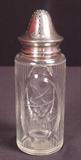 178 - Early Cut Glass Sugar Shaker with sterling top.