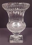 188 - Cut Glass Vase, wide open mouth, pedestal base, 12in. T.