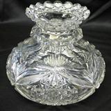 197a - Brilliant Cut Glass Ships Bowl with wide base.