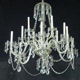 106 - Signed waterford Chandelier, 10 arm, 4ft. T