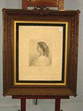 306 - Steel Engraving of Eugenny, published in Paris, third quarter of 19th Century, in a spectacular walnut carved Victorian Frame, ca. 1870, 32in. X 28in. W.