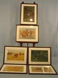 312 - Set of 6 Fredrick Pennington Artist Proofs, reframed in new frames, dated 1901 - 1906 prints are 19in. X 13in.