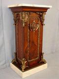 202 - Fantastic Rosewood Victorian Pedestal, marble wrapped base and top, extensive gilt work and carving, 42in. T, 21in. W, 17in. D, ca. 1870.