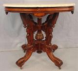 209 - Fine American Rosewood Center Table, att. To Thomas Brooks, N.Y., 31in. T, 34in. W, 25in. D, ca. 1870.