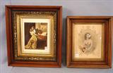 253 - Victorian Shadow Box Frame, 17in. T, 15in. W, 4in. D, ca. 1870. 254 - Victorian Shadow Box Frame deep well, ca. 1870, 14in. T, 12in. W.