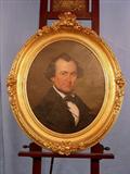 263 - Oil on Canvas, presumed to be Horace P. Brown, 1801 - 1883, oval gilt frame, 34in. x 28in.