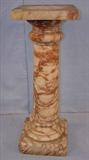271 - Early Victorian Cream Marble Pedestal, ca. 1900, 36in. T, 14in W, 14in. D.