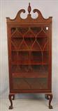 504 - Mahogany Chippendale Display Cabinet with claw feet, 74in. T, 31 in. W, 15in. D, ca. 1880.