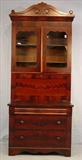 515 - Mahogany Empire Secretary Desk with a slanted writing surface, 90in. T, 37in. W, 21in. D, ca. 1840.