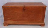 540a - Primitive Walnut Blanket Chest, pegged Together, ca. 1830, 25in. T, 47in. W, 20in. D.