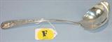 283 - Sterling Silver, Browne Spaulding & Co., Punch Ladle with turtle figurine and monogram, 13in. long