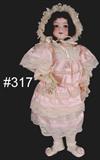 317 - 24in., Armand Marseille, Bisque Head Doll with sleepy eyes, jointed composition body and marked 390DRGM2