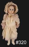 320 - 23in., Jumeau, Bisque Head Doll with closed mouth, blue eyes and jointed composition body