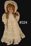 324 - 24in., Bisque Head Doll with joint composition Incised S&H star mark, dated 1909