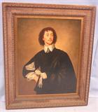 142 - Oil on Canvas of young French Gentleman, signed T. Zimmer