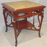 145 - Cherry, Regina Music Stand, dated 1886