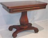 151 - Mahogany, Empire, Folding Game Table with banded top