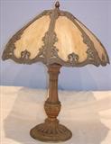 223 - Slag glass Panel Lamp