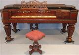 233 - Rosewood, Square Grand, Henry Gaehle Piano, dated 1854 with mother-of-pearl inlay