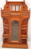 257 - Walnut, Victorian, Hanging Wall Cabinet