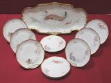 496 - Large, 11-pc., Nymphensburg Porcelain Fish Set