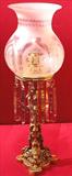 490 - Fine Gilt Bronze, Astral lamp, signed Cornelius & Co., Philadelphia, dated 1849, 25in. tall