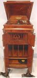 782 - Ideal, Walnut Phonograph with records and pack of needles, motor & reproducer rebuilt and cleaned, ca. 1920