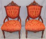1427 - Pair of Eastlake, Victorian, Hip-rest side chairs