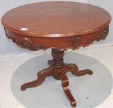 101 - Rosewood, Rococo, Round Parlor Table, 33in., ca. 1850
