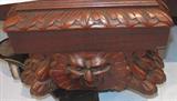 110 - 1911 China Cabinet by Oriel Cabinet Co. that features massively carved mascarons, Norman soldiers, atlantes and caryatid figures as well as griffins in full relief (part of the "Norman Suite"), 94in. tall, 66.5in. wide, 19in. deep (feet)