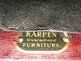 157 - 3-pc., Solid Mahogany, Empire, Parlor Suite with winged-griffin arms, signed Karpen (signature)